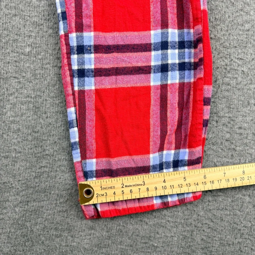Aerie Red Plaid Pajama Pants Women's S Small Drawstring Lounge Sleepwear Pockets